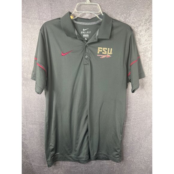 Nike FSU Dri-Fit Polo Shirt Mens Size Large Polyester Lightweight - Picture 1 of 8